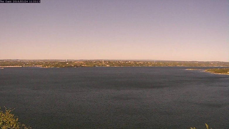 Lake Travis webcam, March 24, 2016 10:40 AM CT