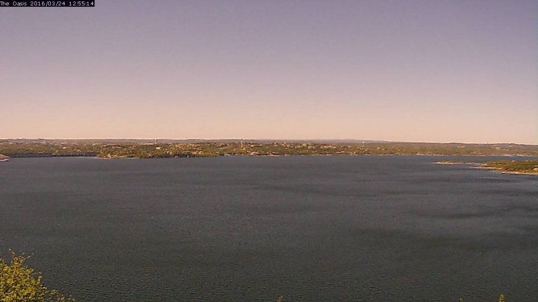 Lake Travis webcam, March 24, 2016 12:00 PM CT