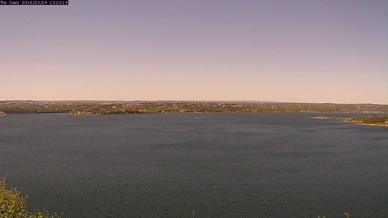 Lake Travis webcam, March 24, 2016 12:30 PM CT