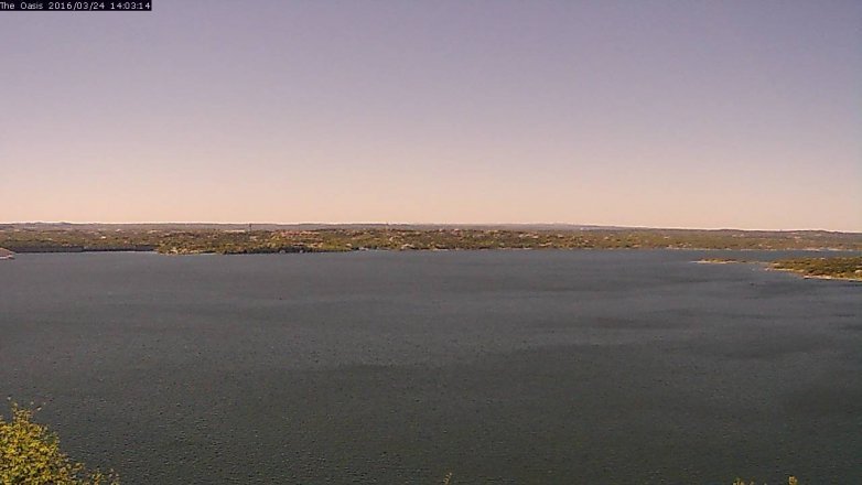 Lake Travis webcam, March 24, 2016 1:10 PM CT