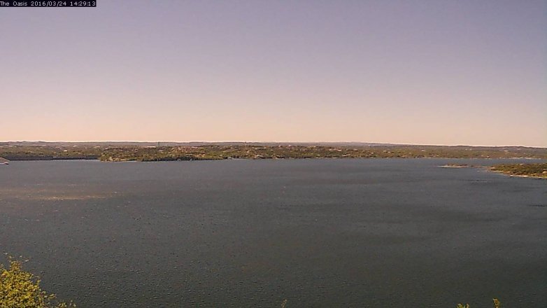 Lake Travis webcam, March 24, 2016 1:35 PM CT