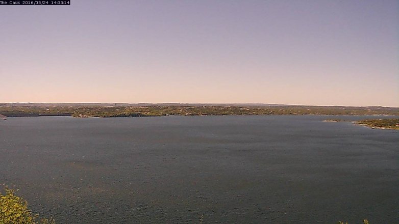 Lake Travis webcam, March 24, 2016 1:40 PM CT
