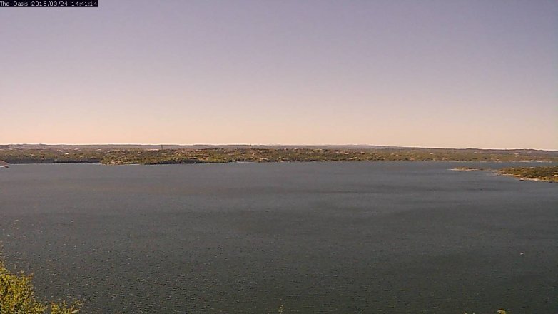 Lake Travis webcam, March 24, 2016 1:45 PM CT