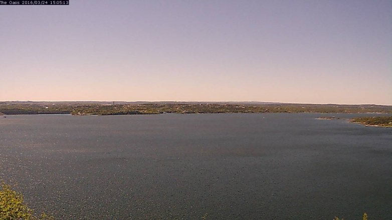 Lake Travis webcam, March 24, 2016 2:10 PM CT