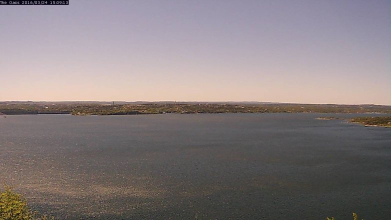 Lake Travis webcam, March 24, 2016 2:15 PM CT
