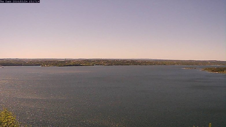 Lake Travis webcam, March 24, 2016 2:25 PM CT