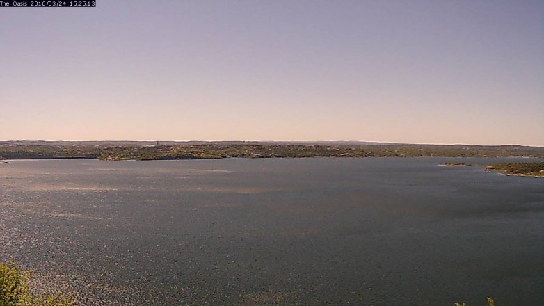 Lake Travis webcam, March 24, 2016 2:30 PM CT