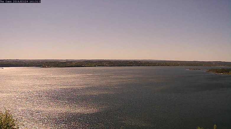 Lake Travis webcam, March 24, 2016 3:20 PM CT