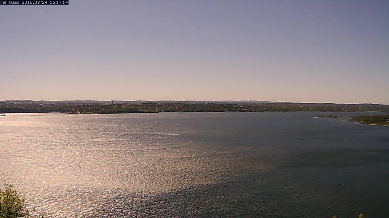 Lake Travis webcam, March 24, 2016 3:25 PM CT