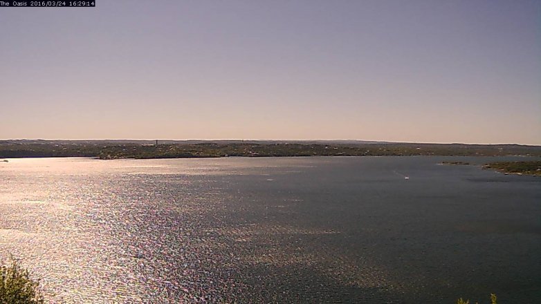 Lake Travis webcam, March 24, 2016 3:35 PM CT