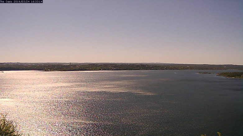 Lake Travis webcam, March 24, 2016 3:40 PM CT