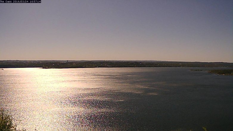 Lake Travis webcam, March 24, 2016 4:05 PM CT