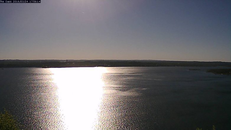 Lake Travis webcam, March 24, 2016 5:05 PM CT