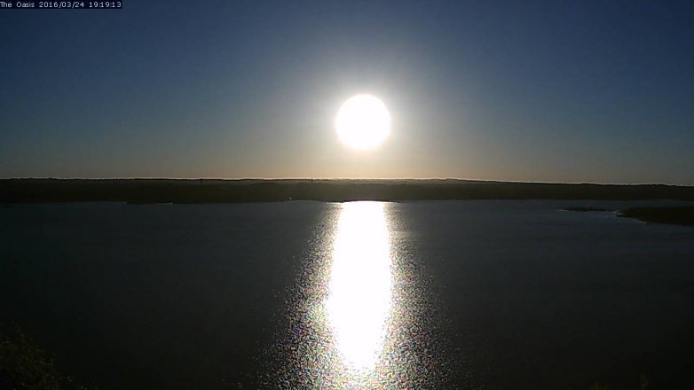 Lake Travis webcam, March 24, 2016 6:25 PM CT