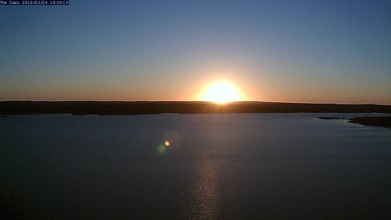 Lake Travis webcam, March 24, 2016 6:45 PM CT
