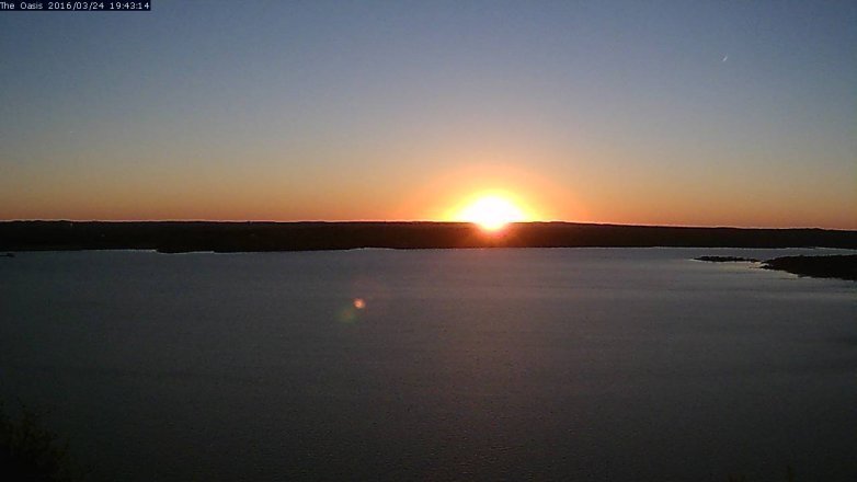 Lake Travis webcam, March 24, 2016 6:50 PM CT
