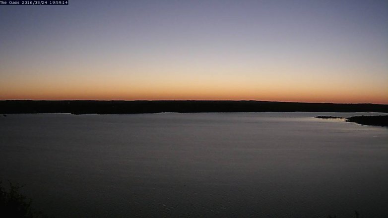 Lake Travis webcam, March 24, 2016 7:05 PM CT