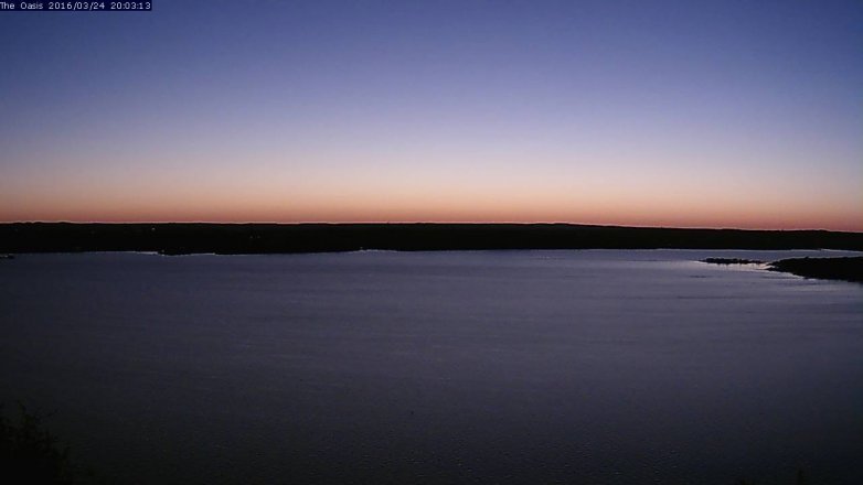Lake Travis webcam, March 24, 2016 7:10 PM CT