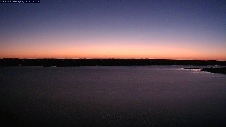 Lake Travis webcam, March 24, 2016 7:20 PM CT