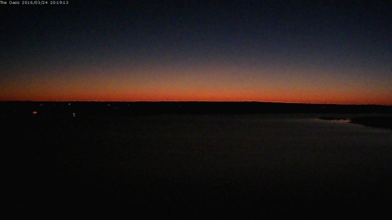 Lake Travis webcam, March 24, 2016 7:25 PM CT