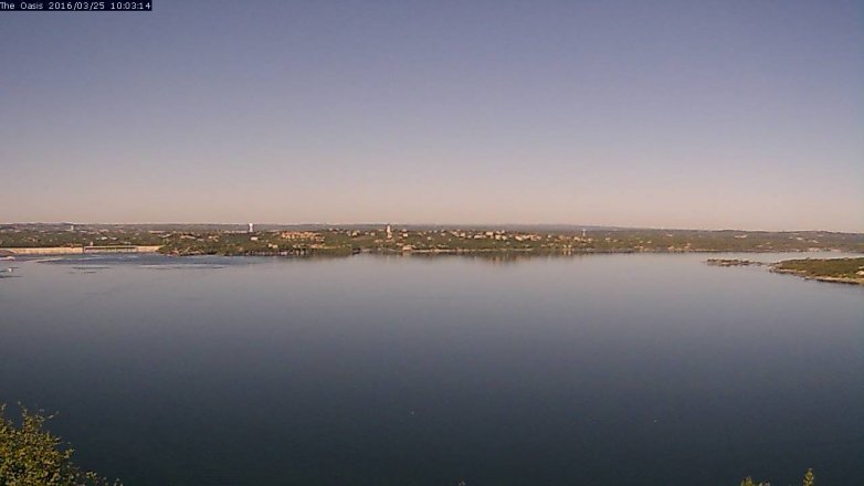Lake Travis webcam, March 25, 2016 9:10 AM CT