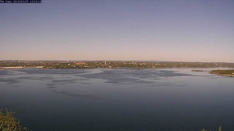 Lake Travis webcam, March 25, 2016 9:30 AM CT