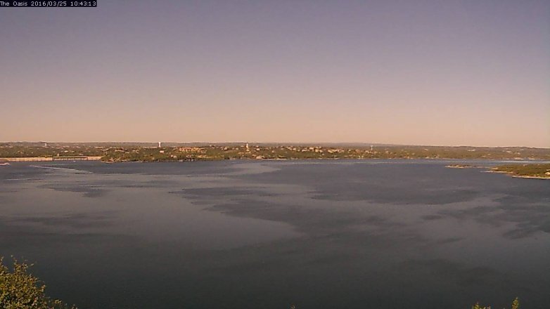 Lake Travis webcam, March 25, 2016 9:50 AM CT
