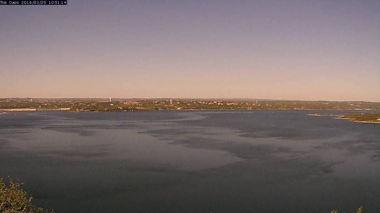 Lake Travis webcam, March 25, 2016 9:55 AM CT