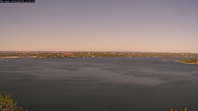 Lake Travis webcam, March 25, 2016 10:15 AM CT
