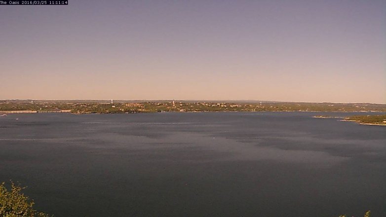 Lake Travis webcam, March 25, 2016 10:20 AM CT