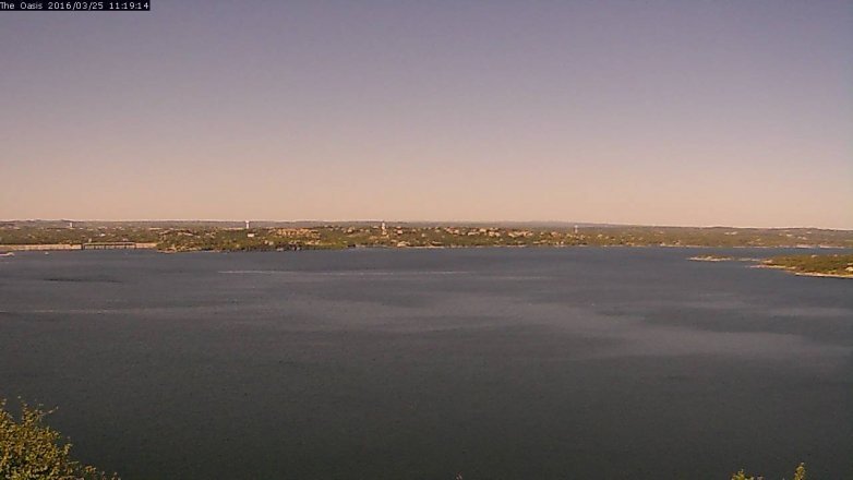 Lake Travis webcam, March 25, 2016 10:25 AM CT