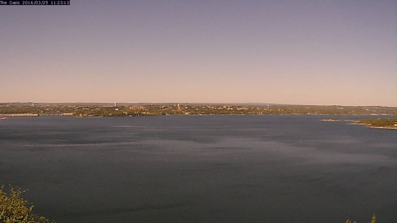 Lake Travis webcam, March 25, 2016 10:30 AM CT