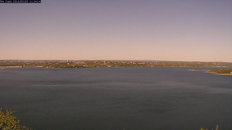 Lake Travis webcam, March 25, 2016 10:45 AM CT