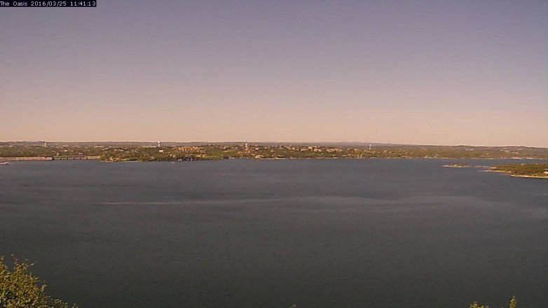 Lake Travis webcam, March 25, 2016 10:50 AM CT