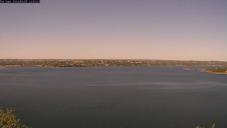 Lake Travis webcam, March 25, 2016 11:00 AM CT