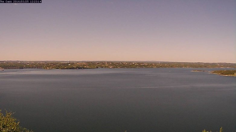 Lake Travis webcam, March 25, 2016 11:30 AM CT