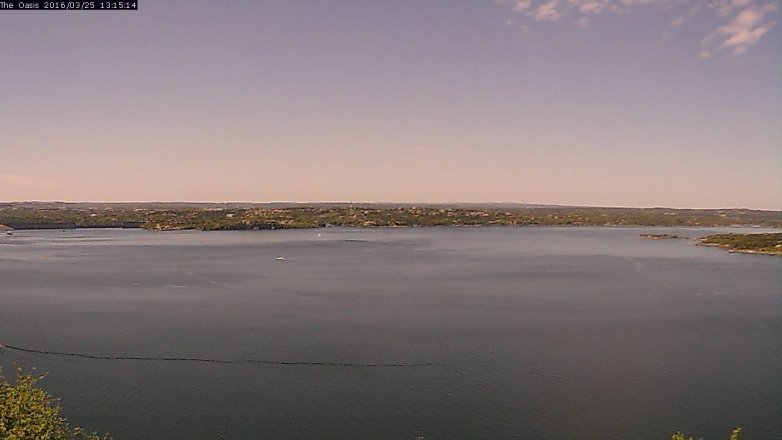 Lake Travis webcam, March 25, 2016 12:20 PM CT