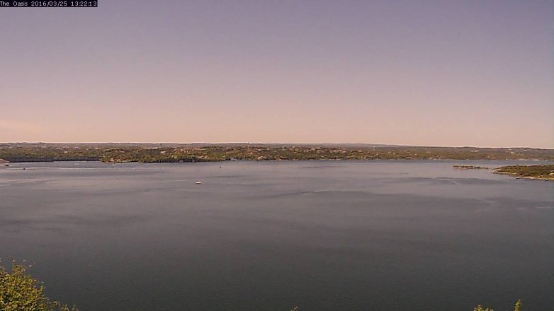 Lake Travis webcam, March 25, 2016 12:30 PM CT