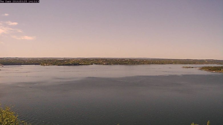 Lake Travis webcam, March 25, 2016 1:20 PM CT