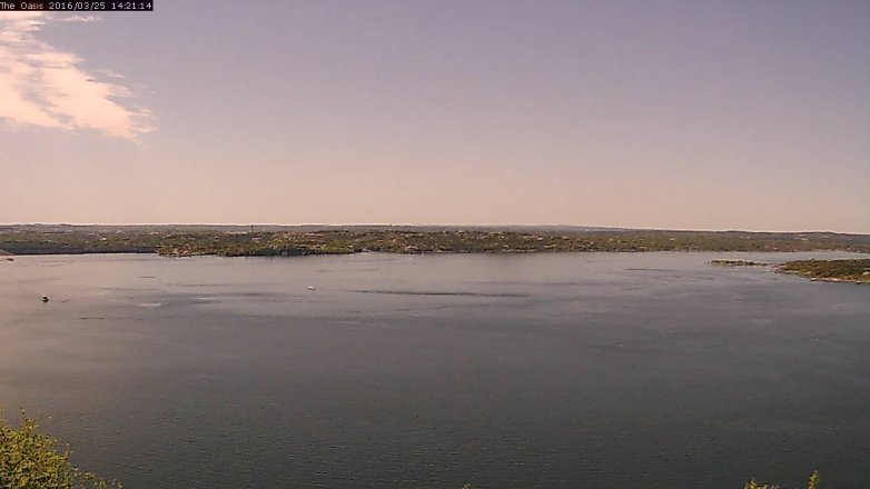 Lake Travis webcam, March 25, 2016 1:25 PM CT
