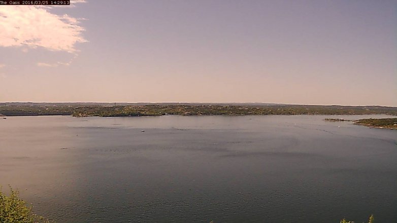 Lake Travis webcam, March 25, 2016 1:35 PM CT