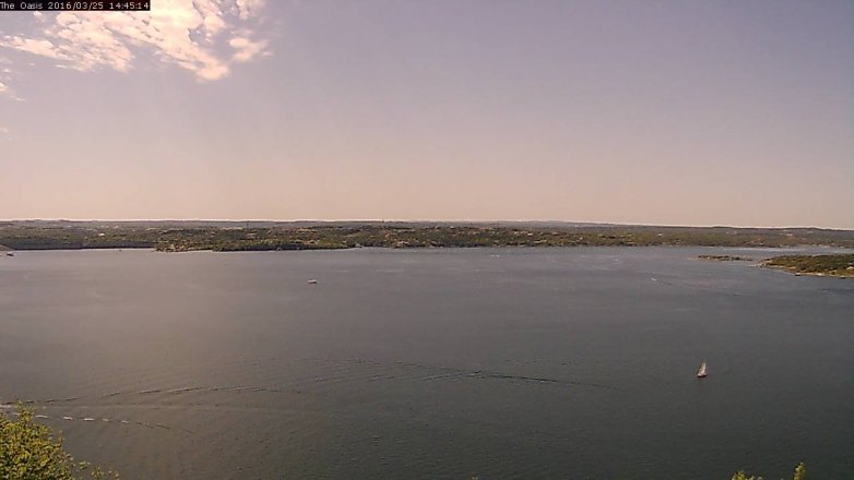 Lake Travis webcam, March 25, 2016 1:50 PM CT