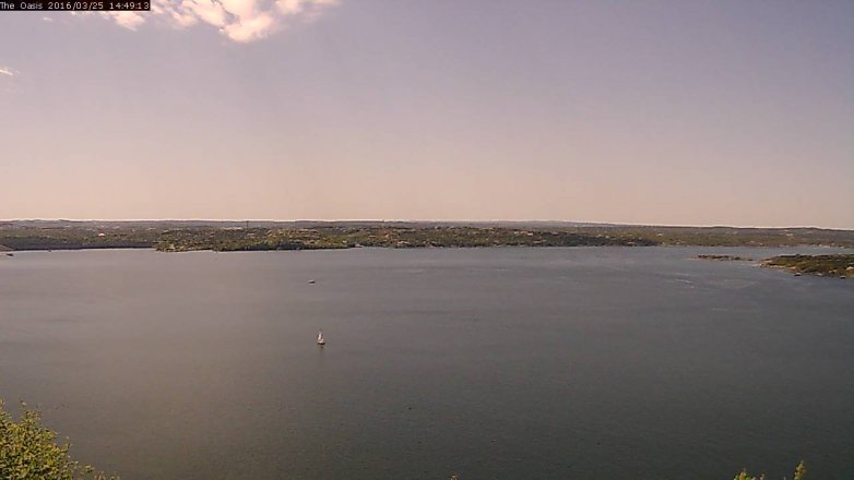 Lake Travis webcam, March 25, 2016 1:55 PM CT