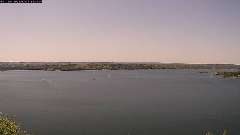 Lake Travis webcam, March 25, 2016 2:10 PM CT