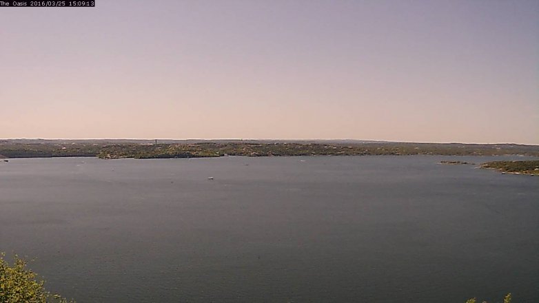 Lake Travis webcam, March 25, 2016 2:15 PM CT