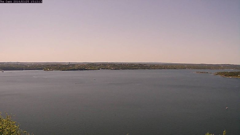 Lake Travis webcam, March 25, 2016 2:20 PM CT