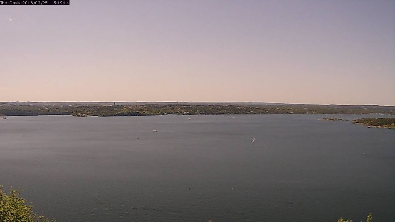 Lake Travis webcam, March 25, 2016 2:25 PM CT