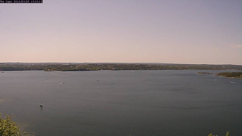 Lake Travis webcam, March 25, 2016 2:40 PM CT
