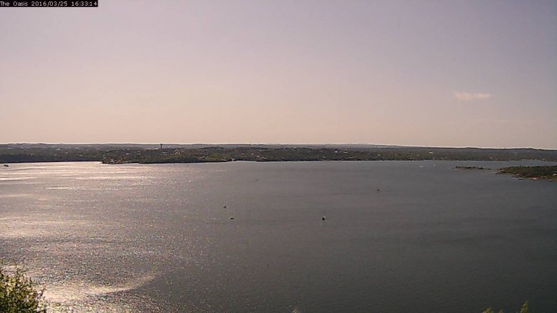 Lake Travis webcam, March 25, 2016 3:40 PM CT