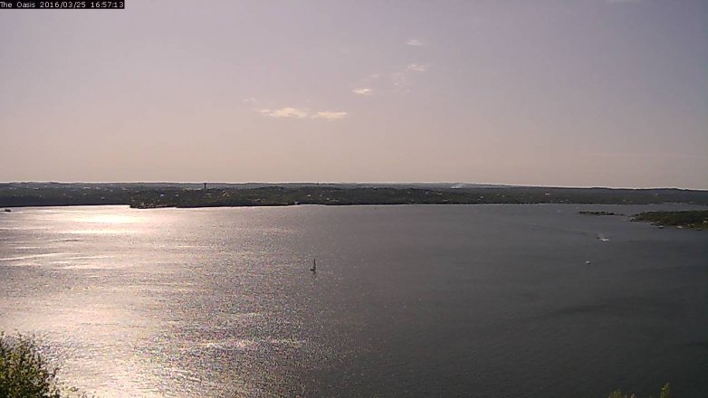 Lake Travis webcam, March 25, 2016 4:05 PM CT